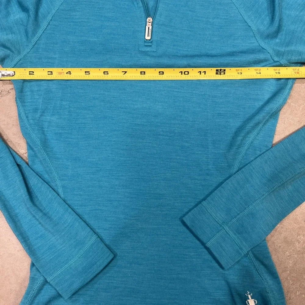 SmartWool 100% Merino Wool Women's Quarter Zip Sweater Blue Size XS - Picture 5 of 8